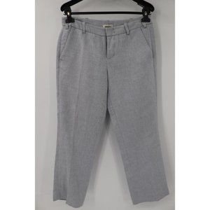 zadig & voltaire women's 38 posh spark pants cotton linen metallic button fly